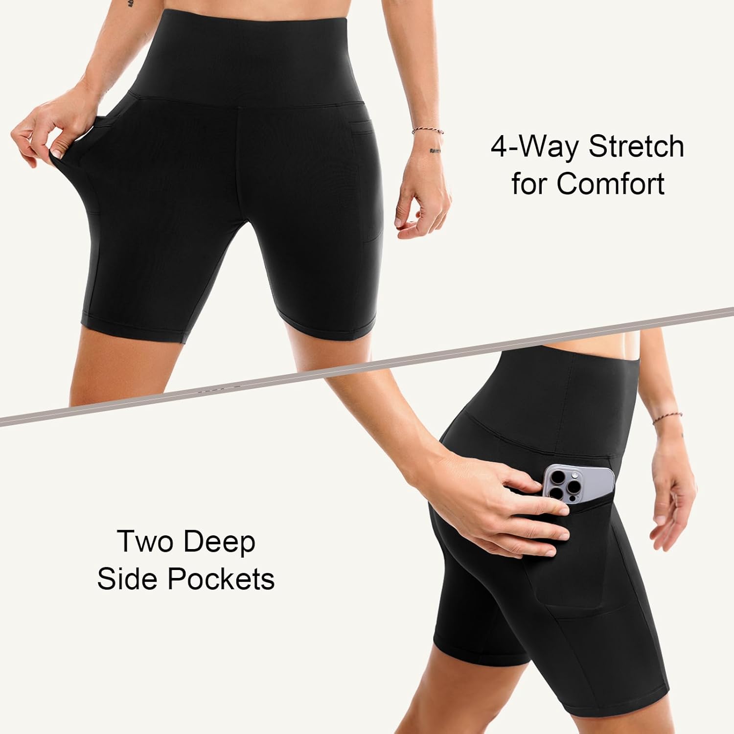 Elevate Your Workout with Our 2 Pack of High Waisted Women's Biker Shorts - Perfect for Running, Gym, and Everyday Comfort!